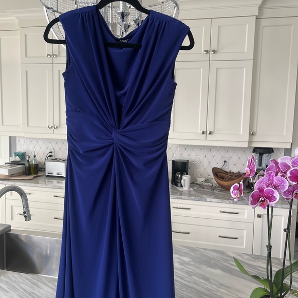 Royal Navy blue chaps size medium not red twisted drapey dress flowing and easy - Picture 5 of 17